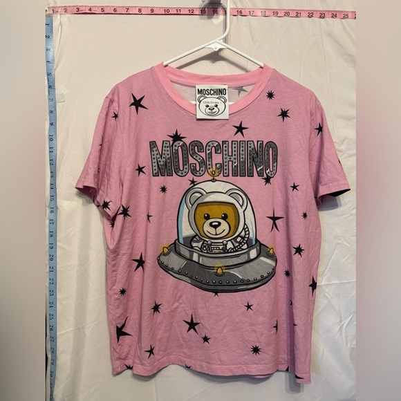 Moschino Tops - Moschino Pink T-Shirt with Bear Design